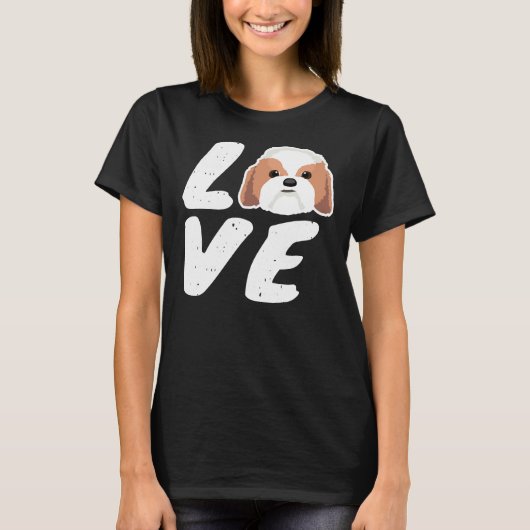 Love Shih Tzu Dog T-shirt (Voorkant)
