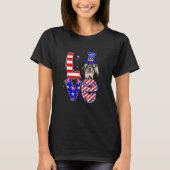 Love Shih Tzu Patriotic op 4 juli T-shirt (Voorkant)
