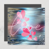 Love Shimmer Feestdagenkaart (Voorkant / Achterkant)