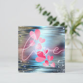 Love Shimmer Feestdagenkaart (Staand voorkant)