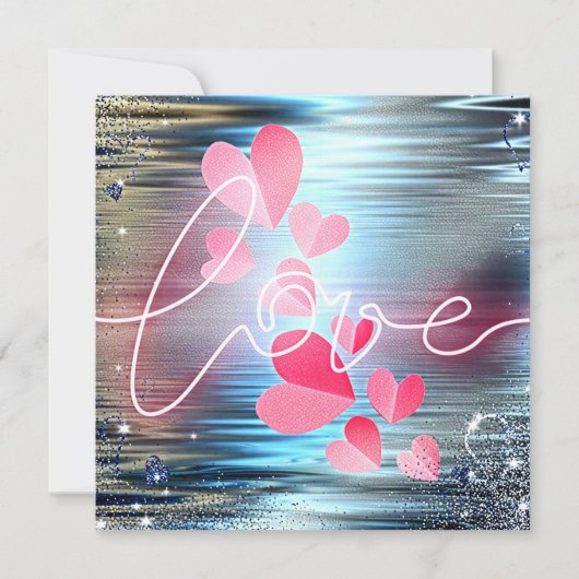 Love Shimmer Feestdagenkaart (Voorkant)