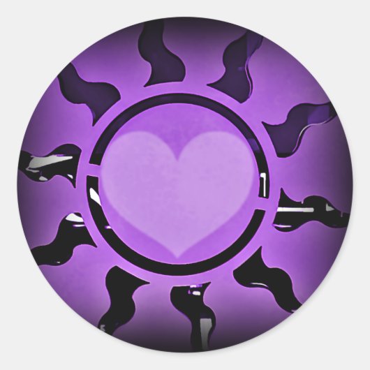 Love Shines 4 U_ Ronde Sticker (Voorkant)