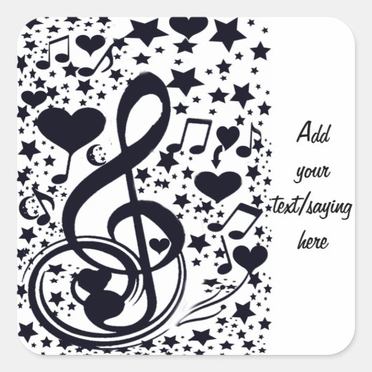 Love Shines_ Vierkante Sticker (Voorkant)