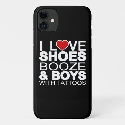 Love Shoes Booze Boys with Tattoos Case-Mate iPhone Case (Achterkant)