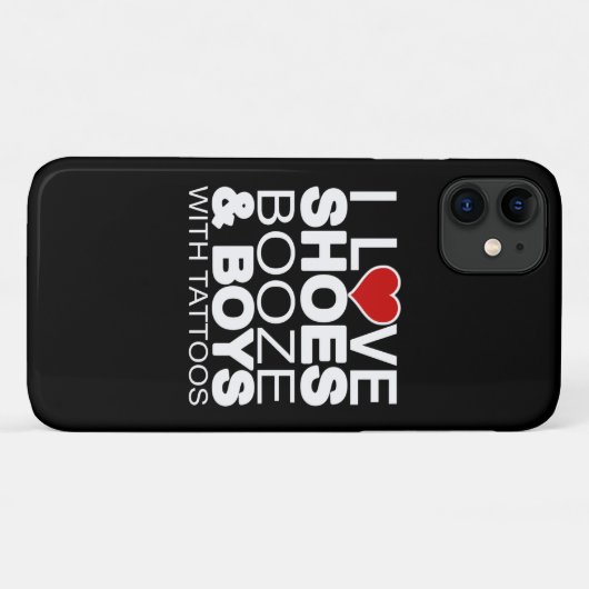 Love Shoes Booze Boys with Tattoos Case-Mate iPhone Case (Achterkant (horizontaal))