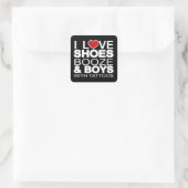Love Shoes Booze Boys with Tattoos Vierkante Sticker (Tas)
