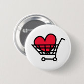 Love Shopping Ronde Button 5,7 Cm (Voorkant /achterkant)