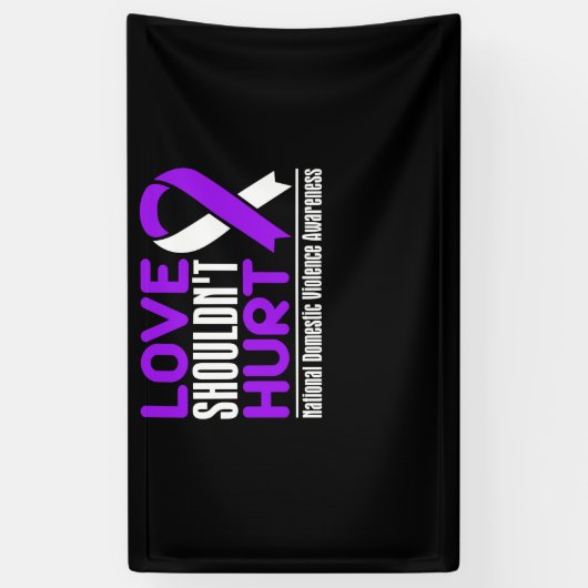 Love Shouldn't Hurt National Domestic Violence Spandoek (Verticaal)