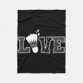 Love Shuttle Dminton-racket Fleece Deken (Voorkant)