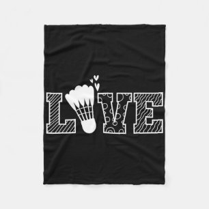 Love Shuttle Dminton-racket Fleece Deken