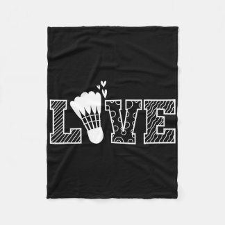 Love Shuttle Dminton-racket Fleece Deken