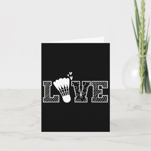 Love Shuttle Dminton-racket Kaart (Voorkant)