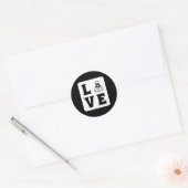 Love Shuttle Dminton Ronde Sticker (Envelop)