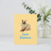Love Siamese Cats Briefkaart (Staand voorkant)
