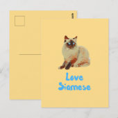 Love Siamese Cats Briefkaart (Voorkant / Achterkant)