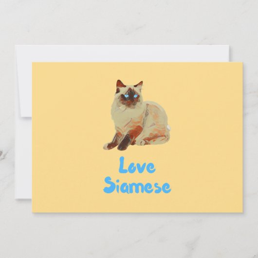 Love Siamese Cats Kaart (Voorkant)