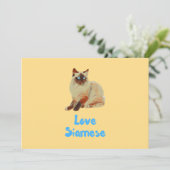 Love Siamese Cats Kaart (Staand voorkant)
