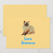 Love Siamese Cats Kaart (Voorkant / Achterkant)