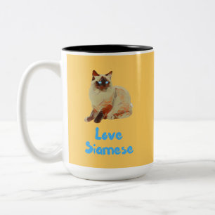 Love Siamese Cats Tweekleurige Koffiemok