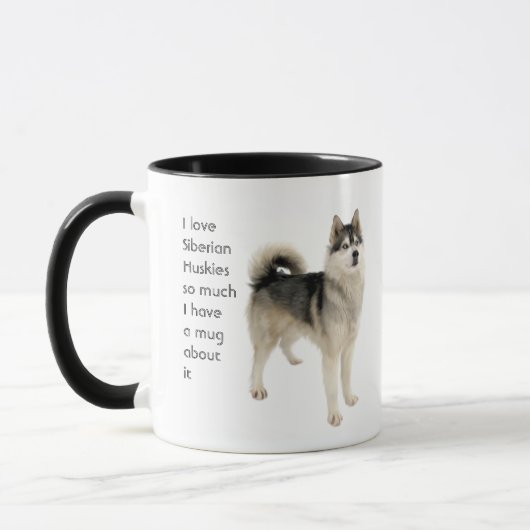 Love Siberian Huskies Dogs so Much Fun Quote Mok (Links)