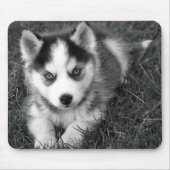 Love Siberian Husky Puppy Dog Mousepad Muismat (Voorkant)