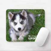 Love Siberian Husky Puppy Dog Mousepad Muismat (Met muis)
