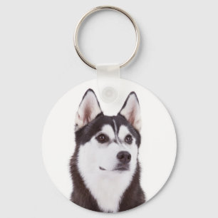 Love Siberian Husky Puppy Dog Portrait Sleutelhang Sleutelhanger