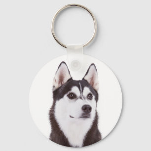 Love Siberian Husky Puppy Dog Portrait Sleutelhang Sleutelhanger