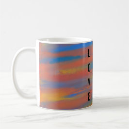 LOVE Sienna Blue Yellow Sky Koffiemok