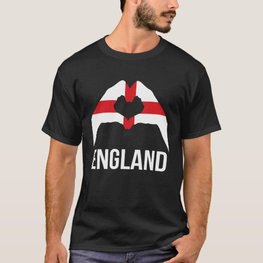 Love Sign England Flag T-shirt (Voorkant)