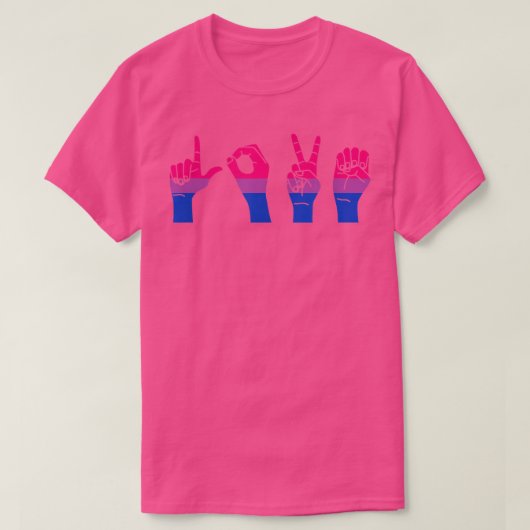 Love Sign Language Cute ASL LGBTQ Cute Bisexual Pr T-shirt (Design voorkant)