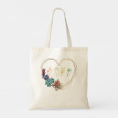 Love Sign Language Floral Heart ASL Valentijns Da Tote Bag (Achterkant)