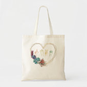 Love Sign Language Floral Heart ASL Valentijns Da Tote Bag (Voorkant)