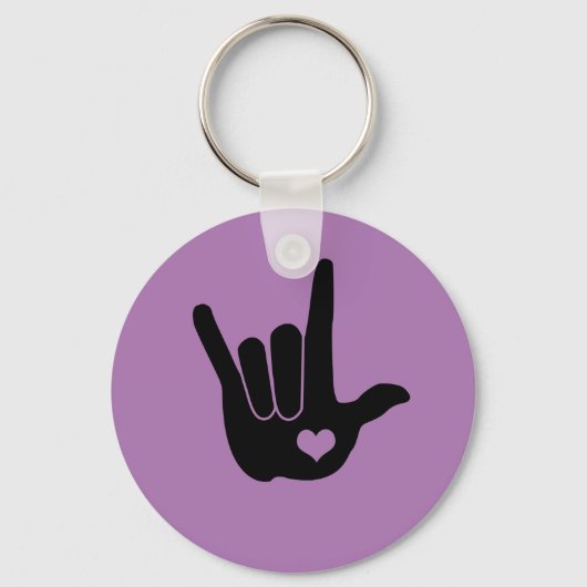 Love Sign Language Hand Sleutelhanger (Voorkant)