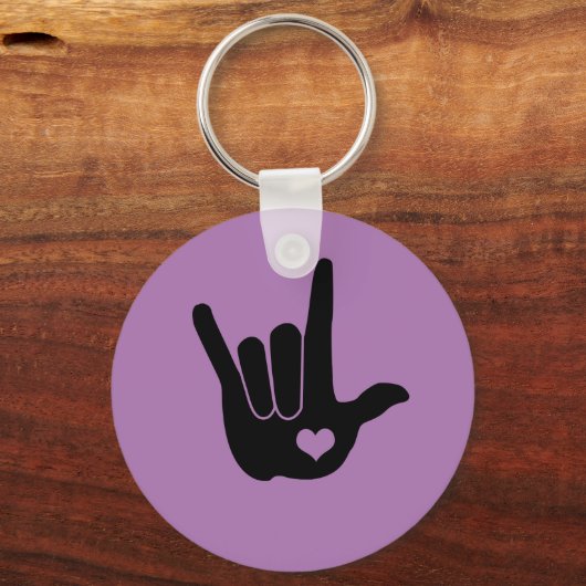 Love Sign Language Hand Sleutelhanger (Voorkant)