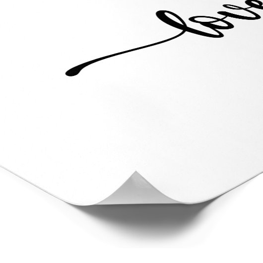 Love Sign Language Line Art Poster (Hoek)