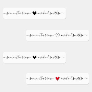 Love Signature Name Heart Labels