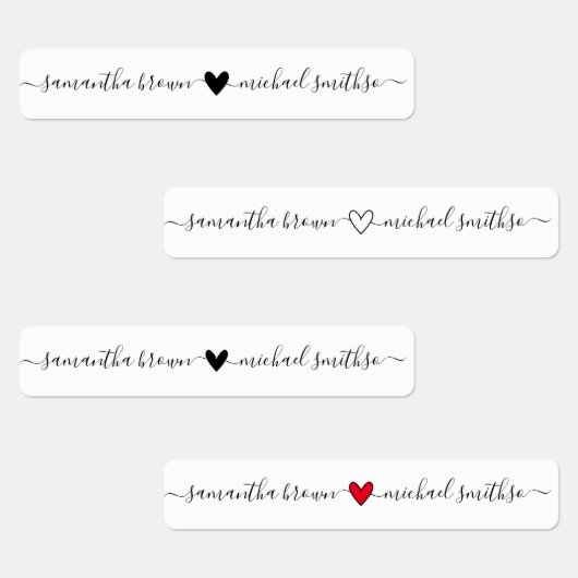 Love Signature Name Heart Labels (Groep)