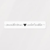 Love Signature Name Heart Labels (Design 1)