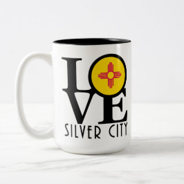 LOVE Silver City 15oz Tweekleurige Koffiemok