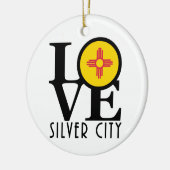 LOVE Silver City Keramisch Ornament (Links)
