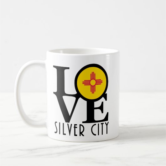 LOVE Silver City New Mexico Koffiemok (Links)