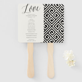 Love Simple Script Geometric Chic Wedding Program Handwaaier