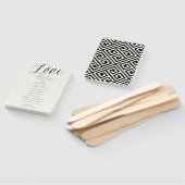 Love Simple Script Geometric Chic Wedding Program Handwaaier (Niet-gemonteerd)