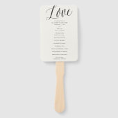 Love Simple Script Geometric Chic Wedding Program Handwaaier (Voorkant)