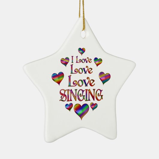 Love Singing Keramisch Ornament (Rechts)