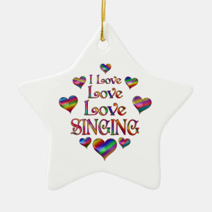 Love Singing Keramisch Ornament