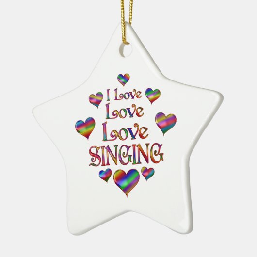 Love Singing Keramisch Ornament (Links)