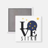 LOVE Sitka Alaska Magneet (Voorkant / Achterkant)