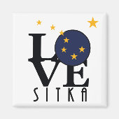 LOVE Sitka Alaska Magneet (Voorkant)